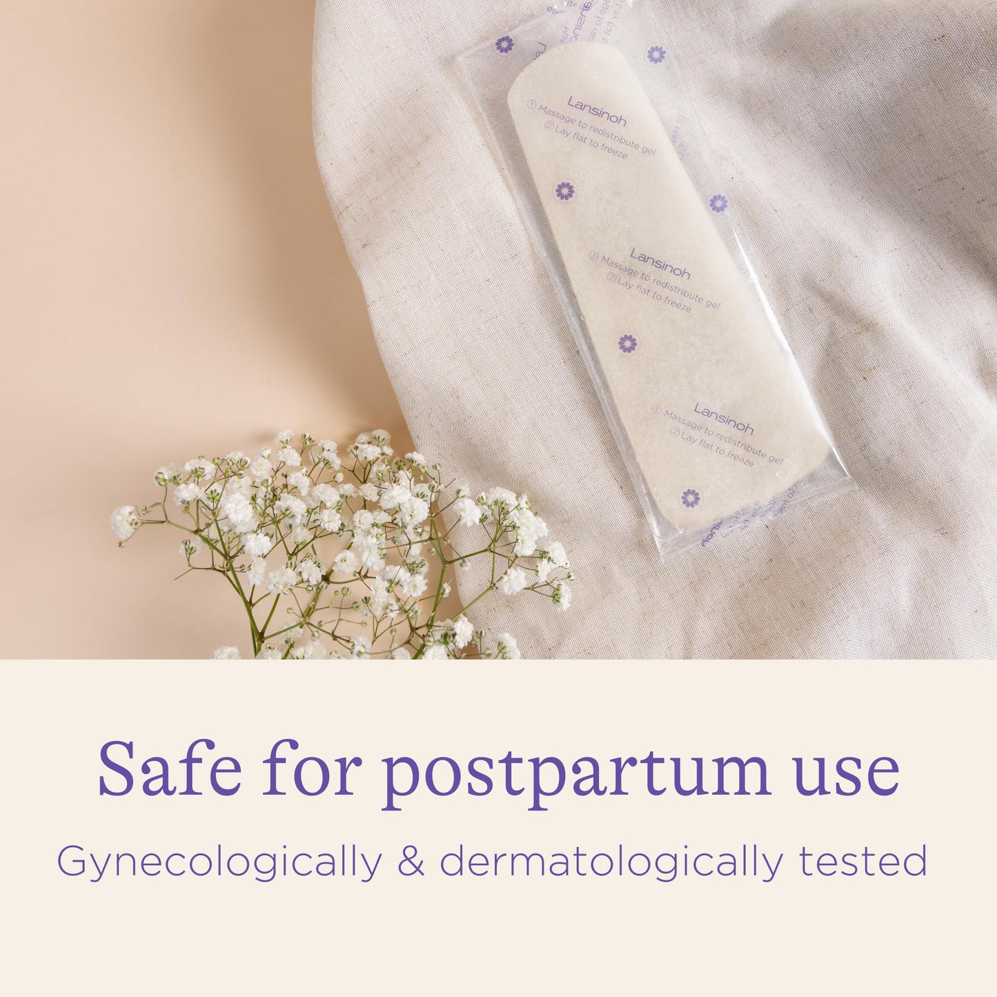 Lansinoh Postpartum Cooling Pads, Perineal Ice Packs, 12 Count, Witch Hazel Pads for Postpartum Care, Padsicles with Aloe Vera