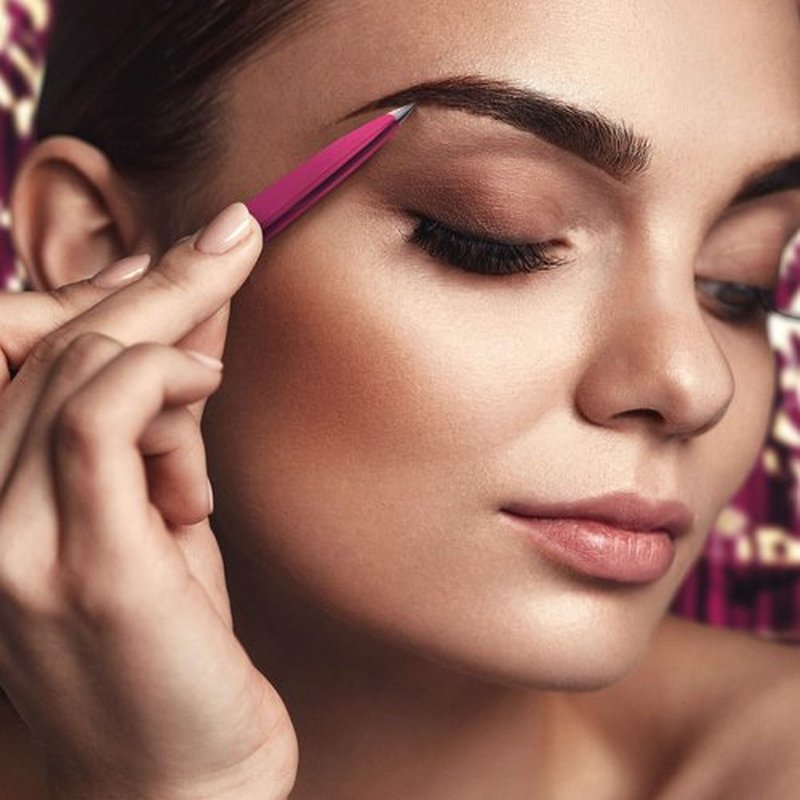By MILLY Pointed Tweezers | High Carbon Stainless Steel Needle Nose Tweezers | Fine Point Tweezers Precision Hair Removal | Perfectly Aligned & Hand-Filed Sharp Tweezers | Pink