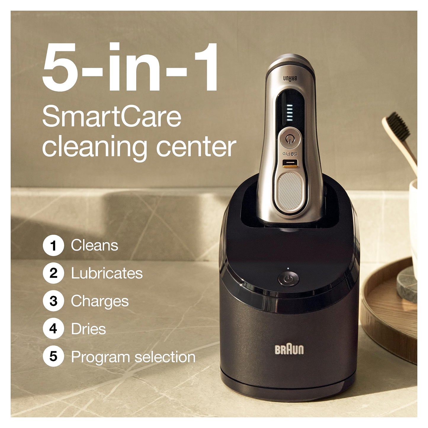 Braun Series 9 Pro 9487cc Electric Razor for Men, Wet & Dry, Electric Razor, Rechargeable, Electric Shaver with Clean & Charge Station and ProCare Attachment