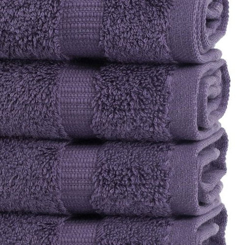 Chakir Turkish Linens | Hotel & Spa Quality 100% Cotton Premium Turkish Towels | Soft & Absorbent (4-Piece Washcloths, Plum)