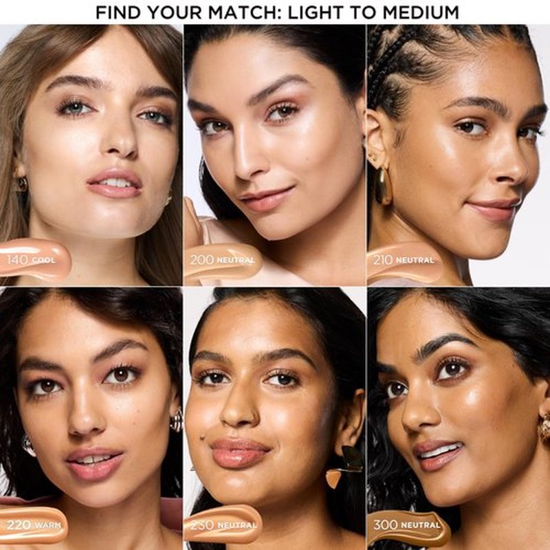 L’Oréal Paris Lumi Le Glow Skin Tint, Lightweight Water-Based Tinted Serum with Foundation-Like Coverage, Glow Illuminator, Warm 220, 0.85 Fl Oz