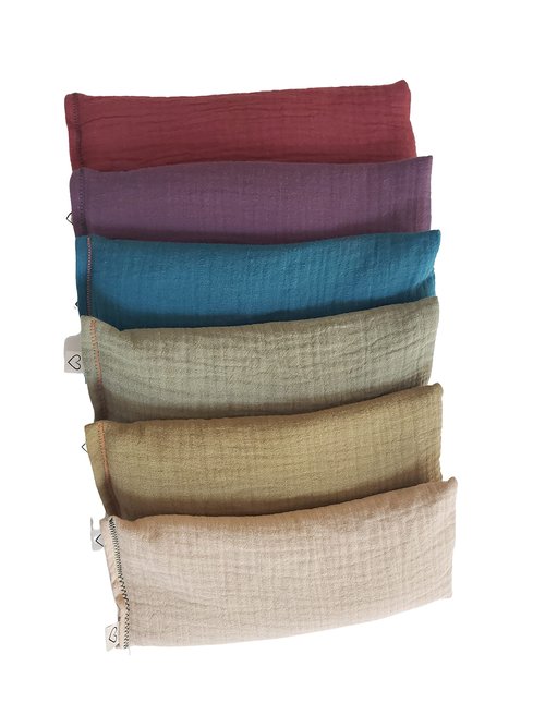 Peacegoods Unscented Eye Pillow - Soft & Soothing Gauze Cotton Filled with Flax Seed Weighted for Yoga Meditation Headache Relief Sleep Massage - Celery Green