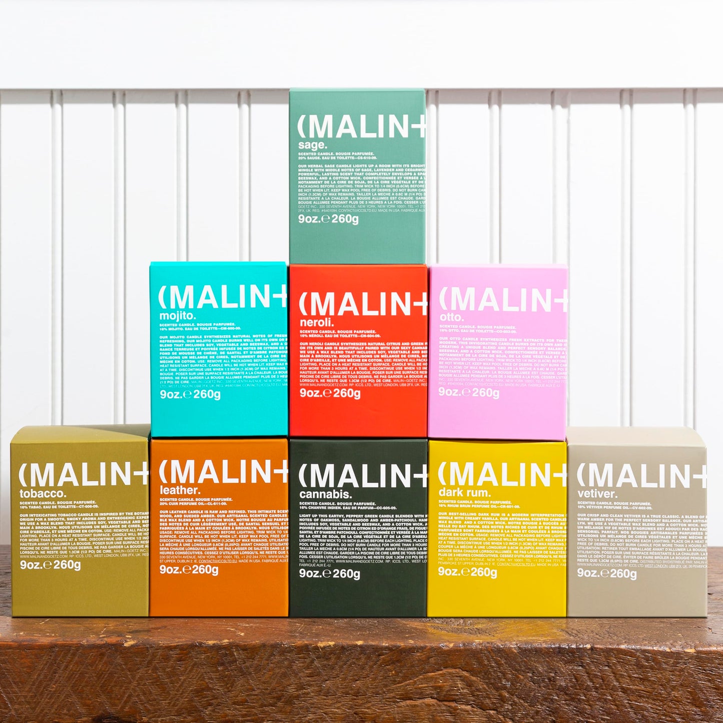 MALIN+GOETZ Otto Candle, 9 oz. – Sage Scent Fragrance, Scented Candle, Natural Vegetable Wax Blend, Vegan & Cruelty Free, Single Wick Candle, Lasts 60 Hours