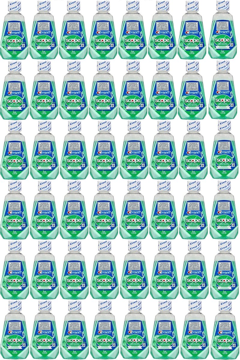 Scope Travel Size Mouthwash Classic Original Mint 1.2 Oz 48 Pack