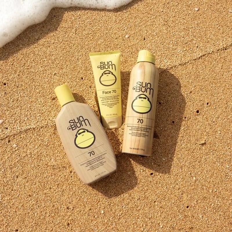 Sun Bum Original SPF 70 Sunscreen Spray |Vegan and Hawaii 104 Reef Act Compliant (Octinoxate & Oxybenzone Free) Broad Spectrum Moisturizing UVA/UVB Sunscreen with Vitamin E | 6 oz