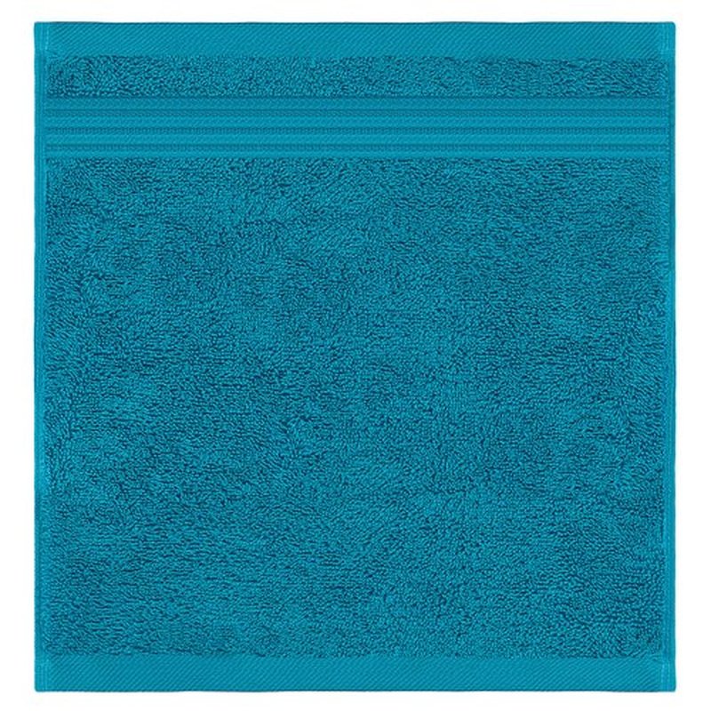 American Veteran Towel, 100% Cotton Turkish Washcloths for Bathroom Essentials 4 Pack, Soft Absorbent Wash Cloths Quick Drying Small Towels Washrags, Aqua Blue