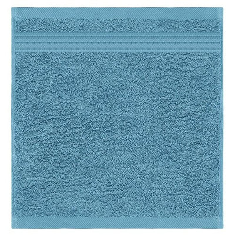 American Veteran Towel, 100% Cotton Turkish Washcloths for Bathroom Essentials 4 Pack, Soft Absorbent Wash Cloths Quick Drying Small Towels Washrags, Sky Blue