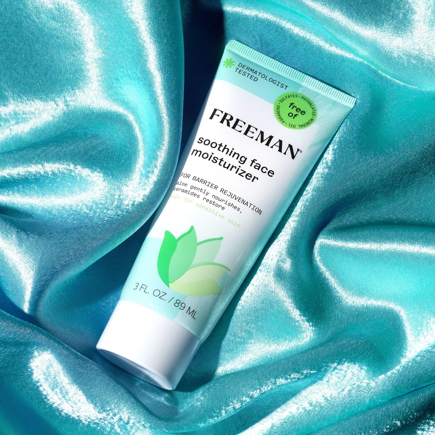 Freeman Aloe Vera Soothing Facial Moisturizer and Lotion, Post-Mask Moisturizer, Ceramides, Hydrates, Nourish & Restore Skin, Safe For Sensitive Skin, Cruelty-Free, 3 fl.oz., 1 Count