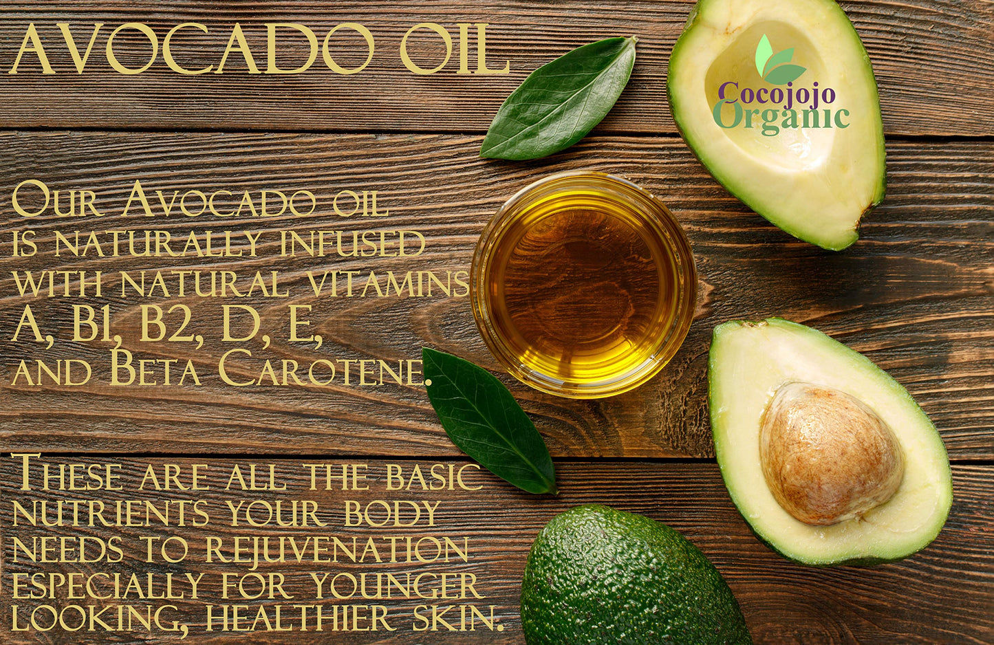 cocojojo AVOCADO OIL - Cold Pressed Partially Filtered 8 oz Pure Seed Oil Extra Virgin Unrefined Moisturizer