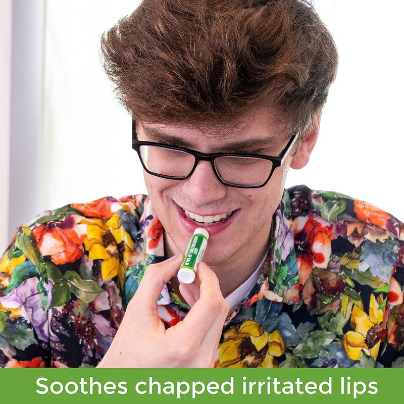 Natural Mint Lip Balm - Hydrating Moisturizer with Shea Butter & Cocoa Butter | 4 Pack for Dry Cracked Lips