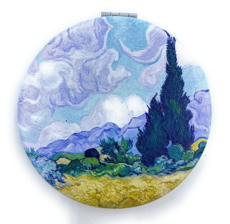 Compact Mirror Gifts for Women Kawaii Kids Mirror Handheld Mirror Small Cosmetic Mirror Cute Pocket Mirror Art Deco Design