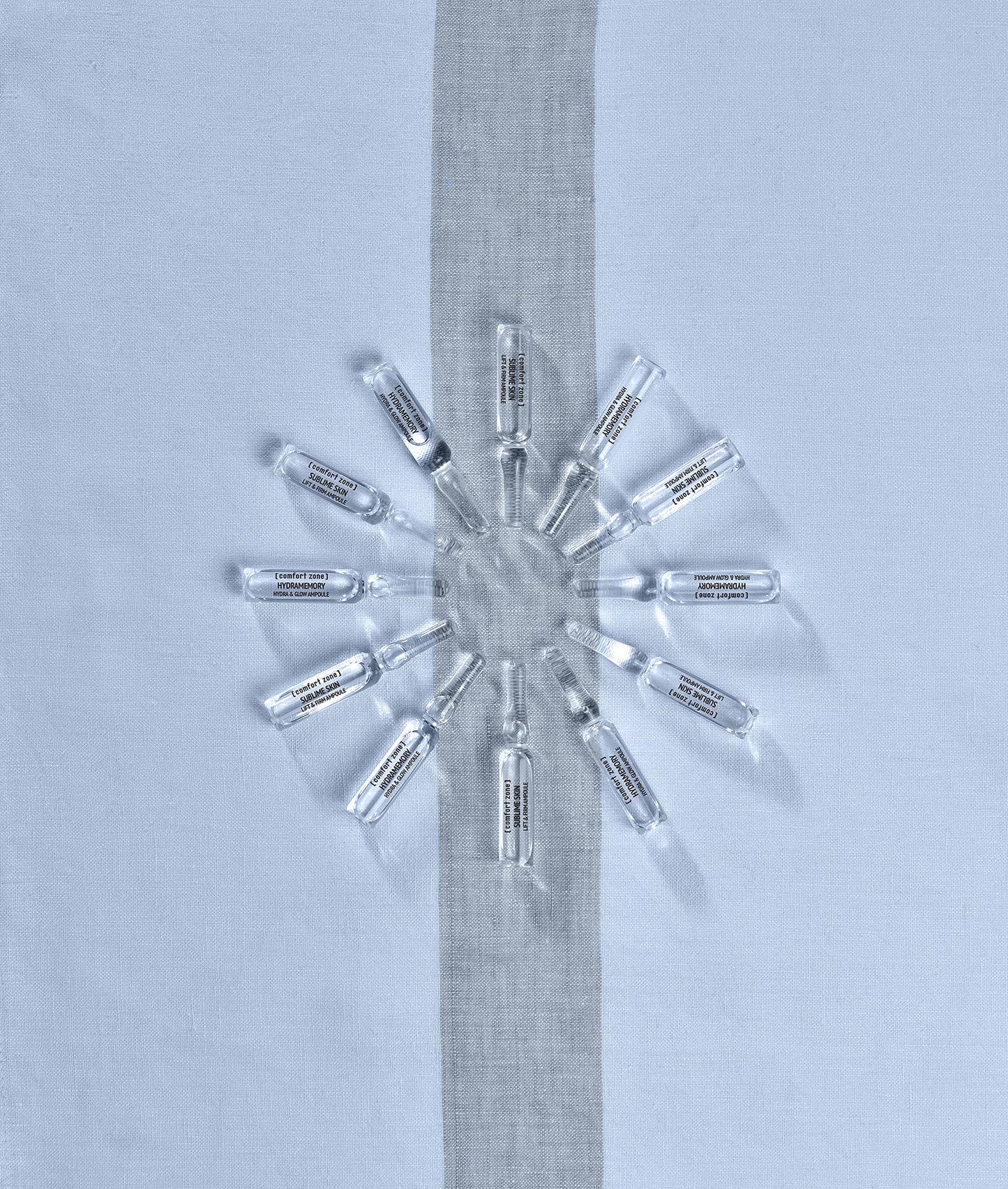 [ comfort zone ] Hydramemory Hydra & Glow Ampoules, Illuminating Hydrating Concentrate, Softens, Smooths, Intensive Treatment, Vegan, Made in Italy, Niacinamide, Polyglutamic Acid, 7 x 0.06 Fl Oz