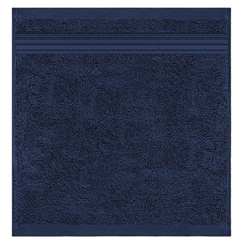 American Veteran Towel, 100% Cotton Turkish Washcloths for Bathroom Essentials 4 Pack, Soft Absorbent Wash Cloths Quick Drying Small Towels Washrags, Navy Blue