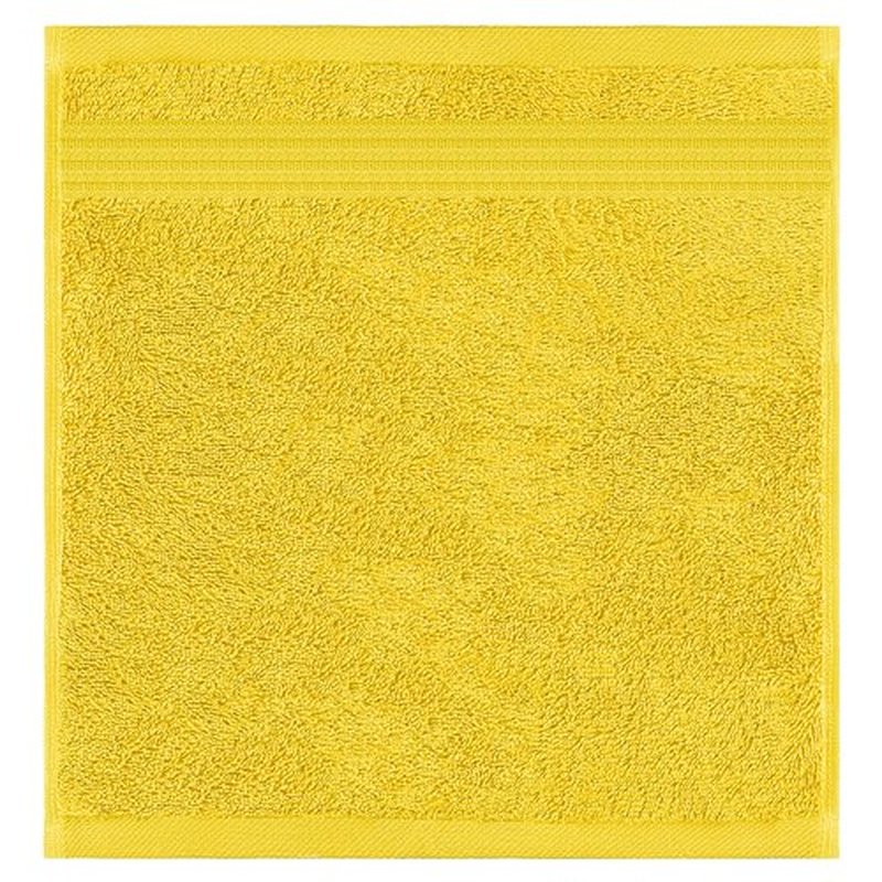 American Veteran Towel, 100% Cotton Turkish Washcloths for Bathroom Essentials 4 Pack, Soft Absorbent Wash Cloths Quick Drying Small Towels Washrags, Yellow