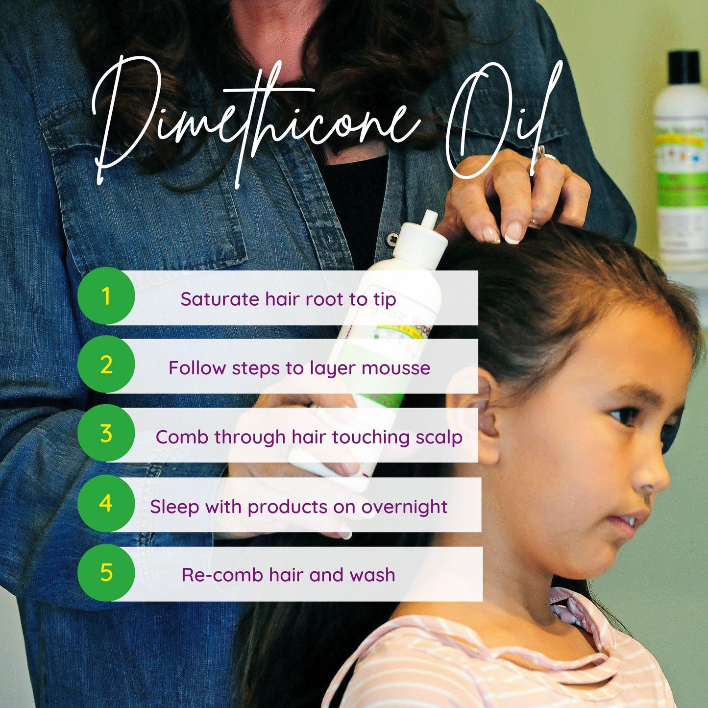 My Hair Helpers Unscented Dimethicone Oil and Nit Comb Lice Removal Kit for Kids, Works on 1-2 Children, 100% Effective