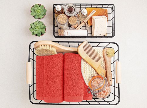 Utopia Towels 24 Pack Cotton Washcloths Set - 100% Ring Spun Cotton, Premium Quality Flannel Face Cloths, Highly Absorbent and Soft Feel Fingertip Towels (Coral)
