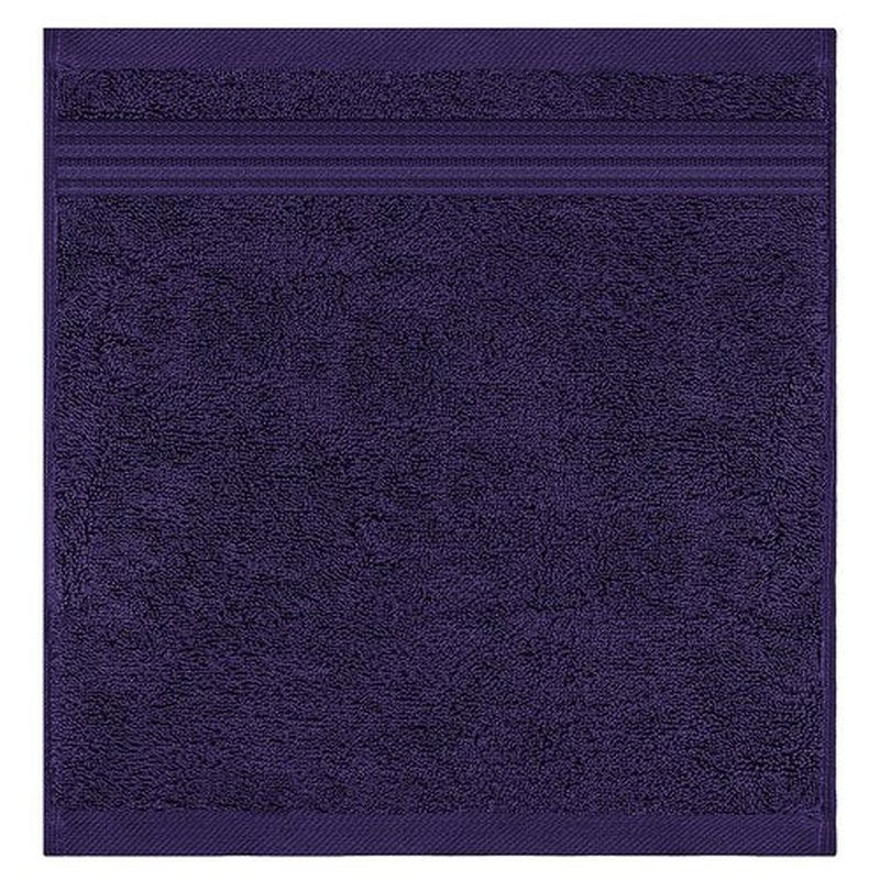 American Veteran Towel, 100% Cotton Turkish Washcloths for Bathroom Essentials 4 Pack, Soft Absorbent Wash Cloths Quick Drying Small Towels Washrags, Purple
