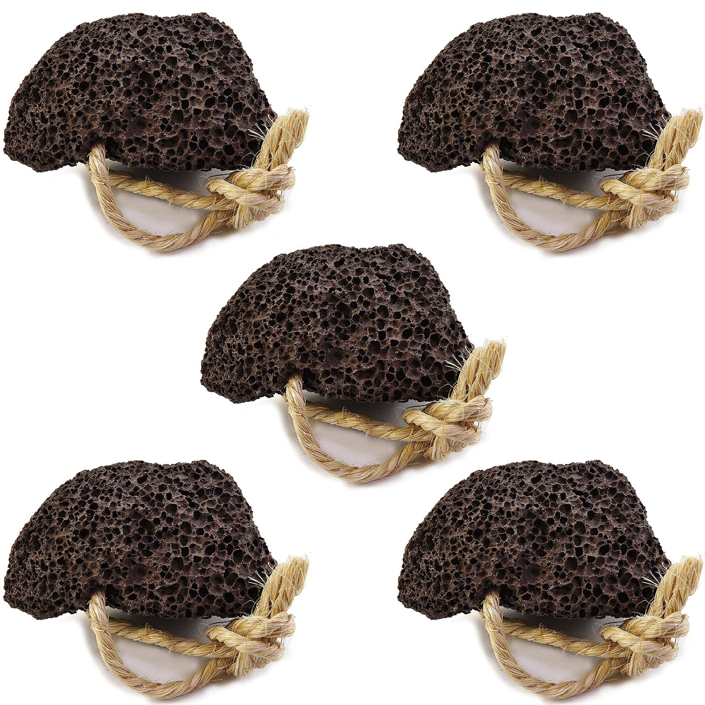Natural Elephant Natural Volcanic Lava Pumice Stone Callus and Foot Pedicure Rock Scrub Packs (Pack of 5)