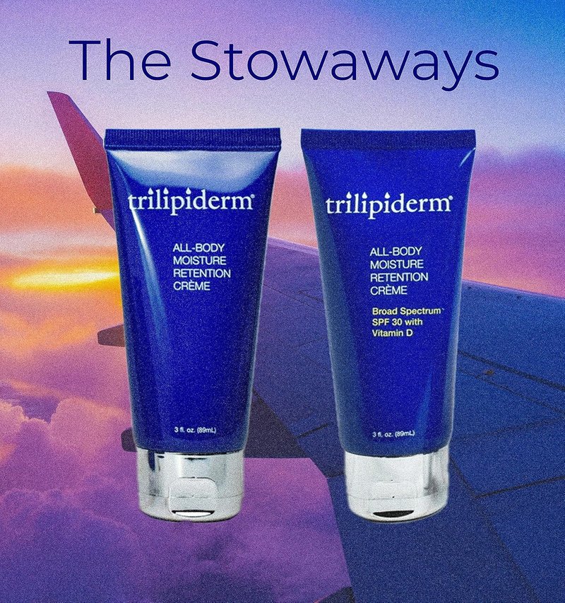 Trilipiderm Weekender Bundle | All-Body Moisture Retention Crème 2-Pack & SPF 30 Sunscreen - Travel Size 3 oz Each