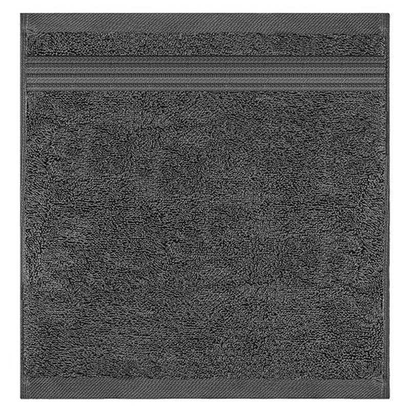 American Veteran Towel, 100% Cotton Turkish Washcloths for Bathroom Essentials 4 Pack, Soft Absorbent Wash Cloths Quick Drying Small Towels Washrags, Dark Gray